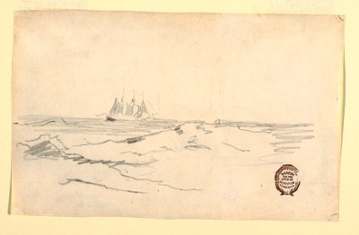 Schooner Near a Rocky Coast by Winslow Homer